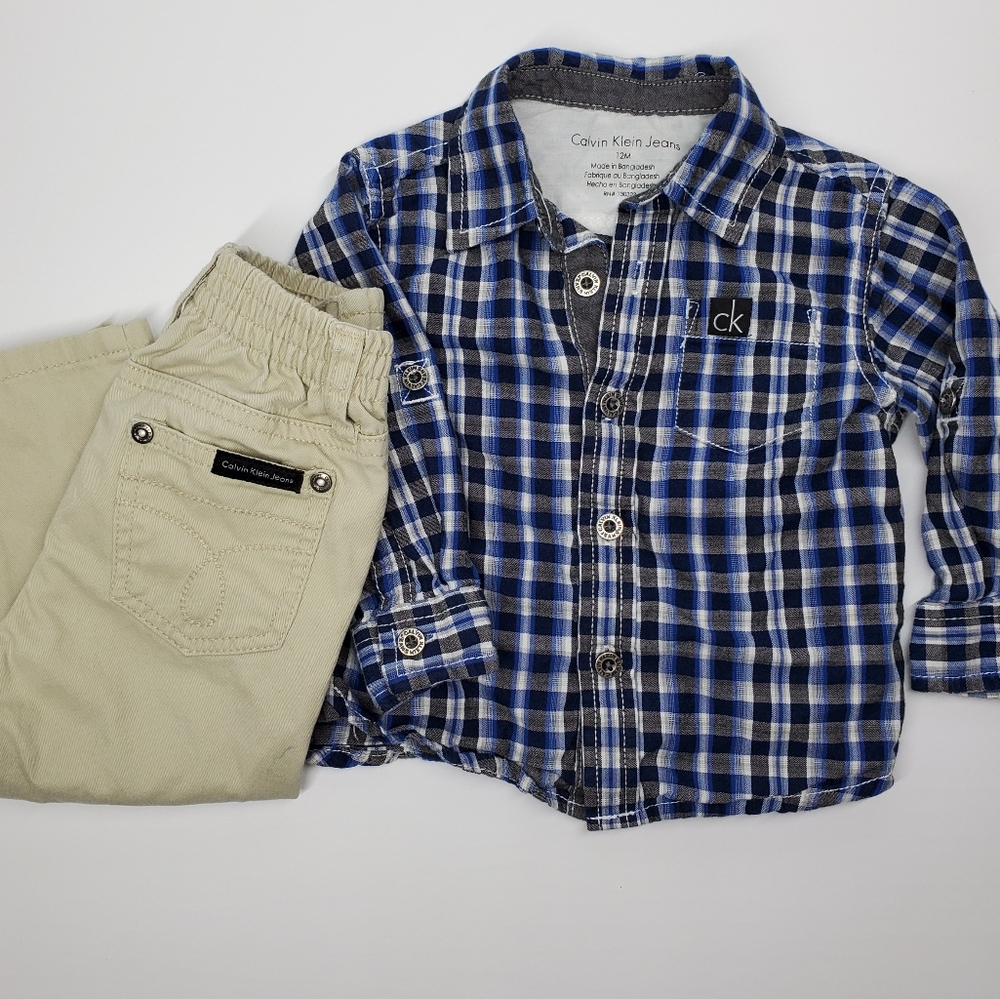 2/$20 Calvin Klein Jeans 12M Boys Set